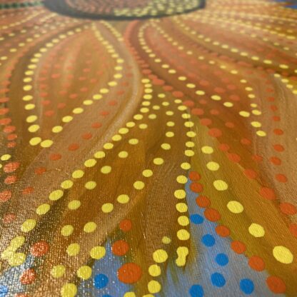 Hand-painted; Dotted Sunflower - Image 2