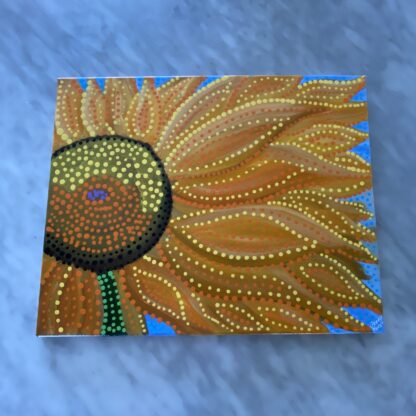 Hand-painted; Dotted Sunflower