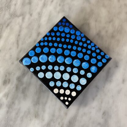 Light to Dark Dots on Small Black Canvas