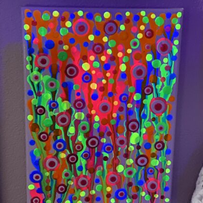 Neon Raised Dots on Painted Canvas - Image 3