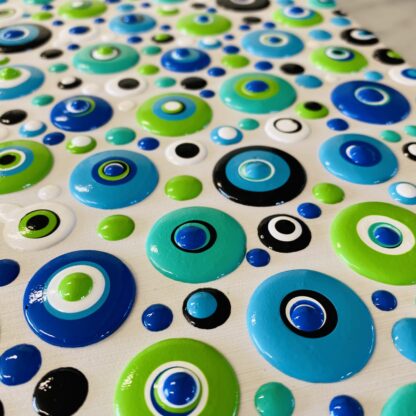 Blob Art; Ocean Colors on Painted Wood Canvas - Image 2