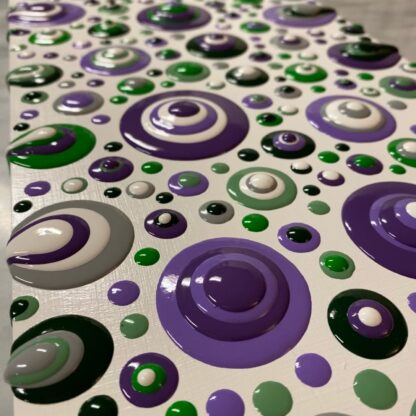 Blob Art; Lavender Fields on White Wood Canvas - Image 2