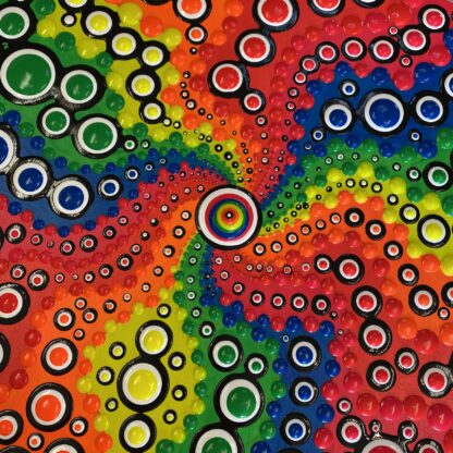 Blob Art; Neon Rainbow on a Painted Wood Canvas - Image 7