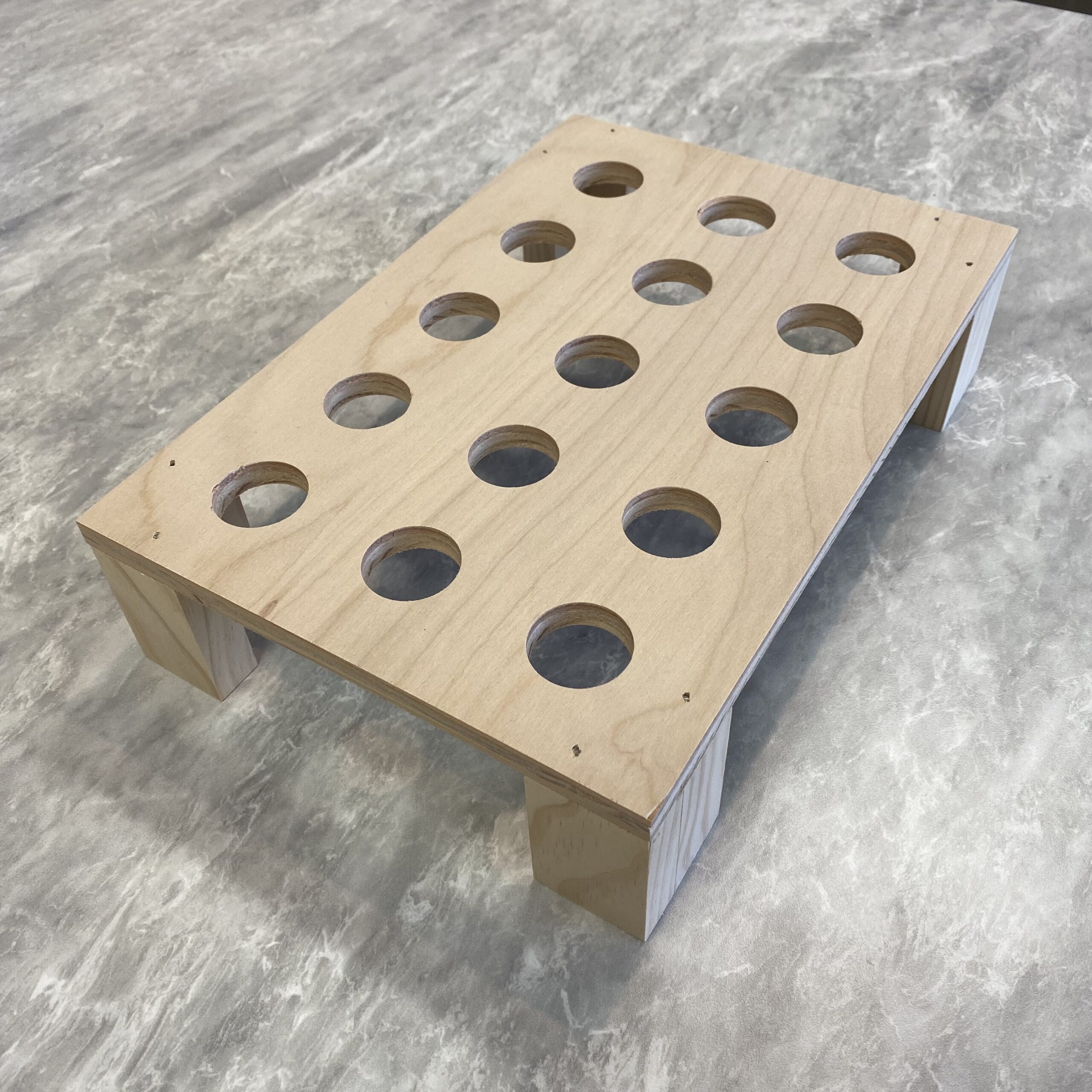 Store Craft Bottle Upside-Down - Wood Rack