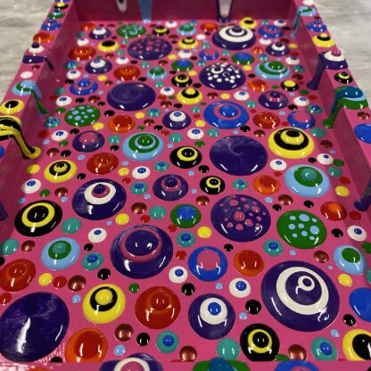 Blob Art; Eclectic Pink on Recessed Wood Canvas - Image 2