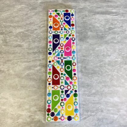 Blob Art Meets Geometric Art on Wood Canvas