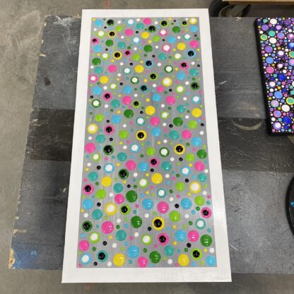 Blob Art; Bright Colors w a Touch of Black Mega Dots