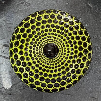 Rock Art; Neon Green w/ Black Dots