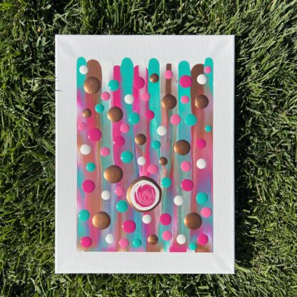 Blob Art; Swiped Canvas with Blobs on Canvas