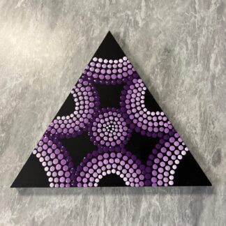 Shades of Purple Gradiant on Triangle Canvas