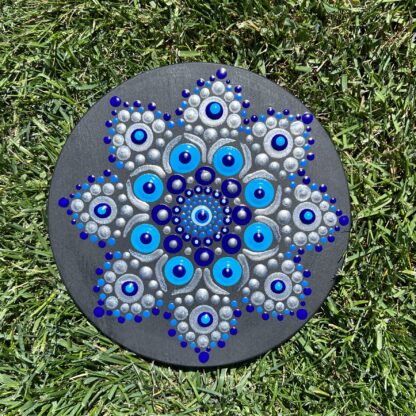 Mandala; Blues and Silver