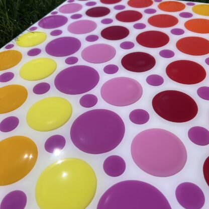 Reds, Oranges, Yellows, Pinks Dot Painting - Image 3