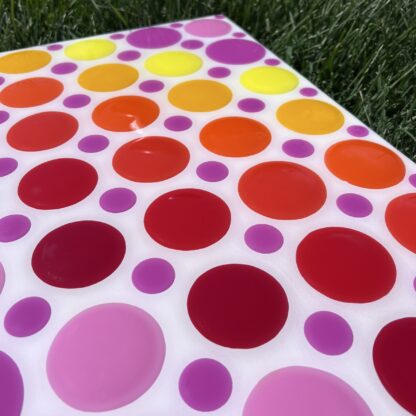 Reds, Oranges, Yellows, Pinks Dot Painting - Image 2