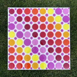 Reds, Oranges, Yellows, Pinks Dot Resin Painting